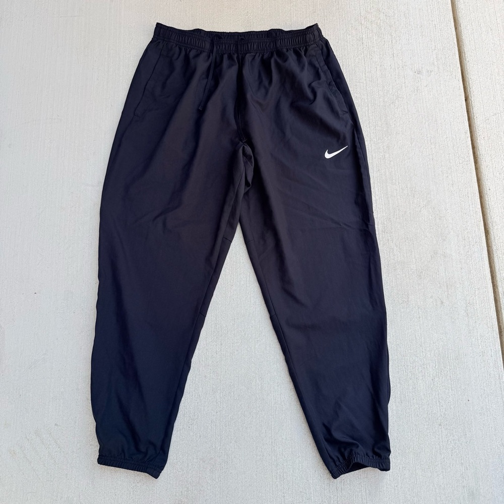 Nike Men's XL Dri-FIT Challenger Tapered Running Pants Black Zipper Ankle